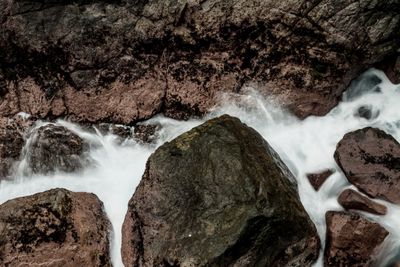 Scenic view of waterfall