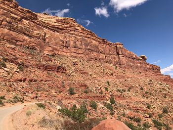 Scenic view of rocky mountains against sky