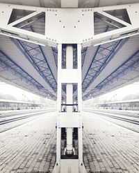 View of railroad station platform