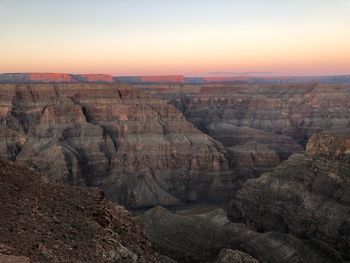 Rock formations at sunset