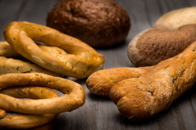 Close-up of cookies on table