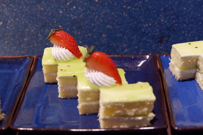 Close-up of cake on table