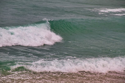 Waves rushing towards shore