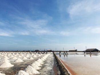 Panoramic view of beach against sky