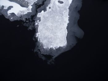 Close-up of frozen lake