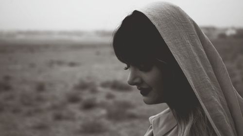 Close-up of young woman