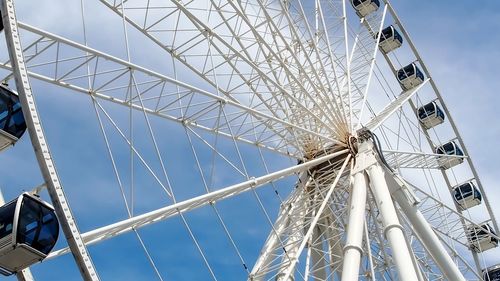 Low angle view of ferris wheel against sky