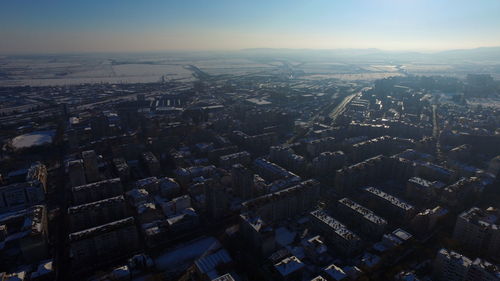 High angle view of cityscape