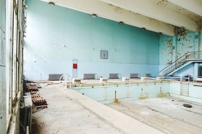 Abandoned olympic indoor swimming pool