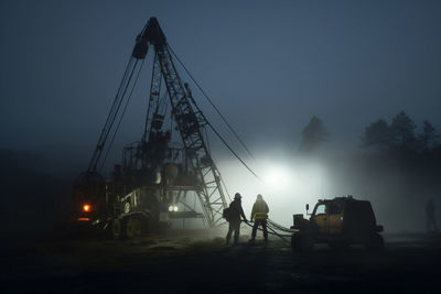 People at construction site