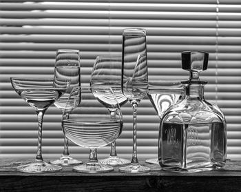 Close-up of wine glass on table