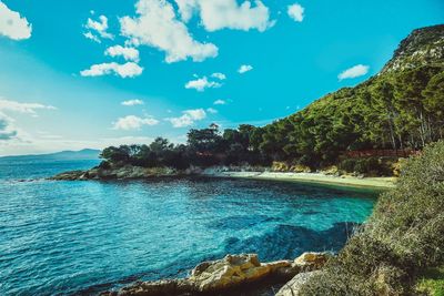 Scenic view of sea against sky