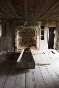 Interior of abandoned building