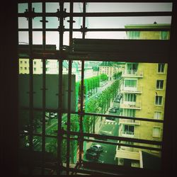 View of building through window