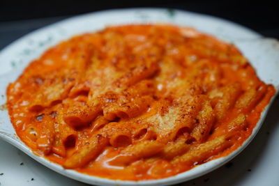 Close-up of meal served in plate