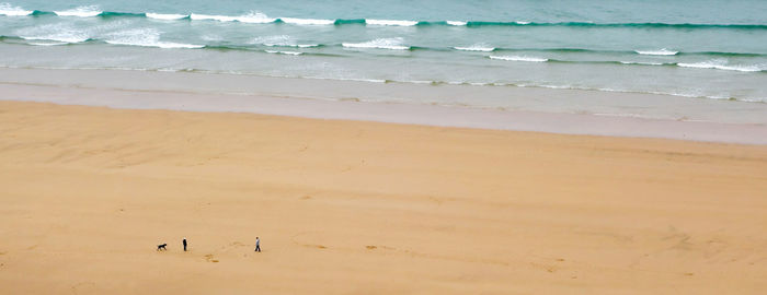 High angle view of beach