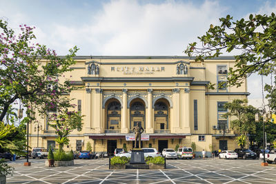 View of building against cloudy sky