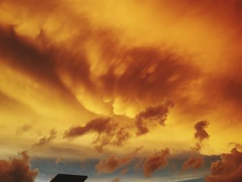 Low angle view of dramatic sky