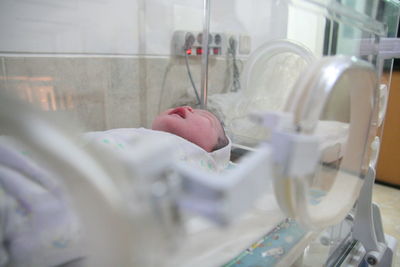 A bornbaby at the incubator