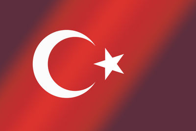 Close-up of flag against red background