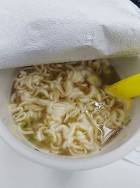 Close-up of soup in bowl