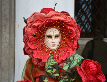 Full frame shot of red flower