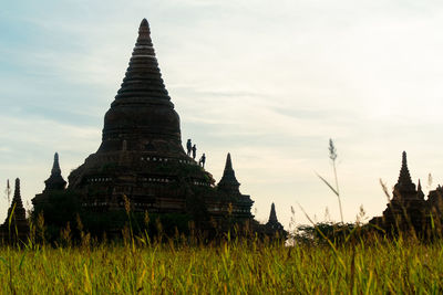 Temple against building