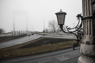 Bridge in foggy weather