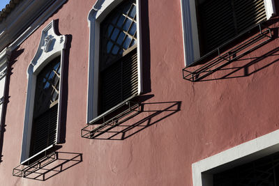 Old window details in color. pelourinho, salvador, bahia, brazil.