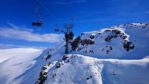 Snow covered mountain against sky