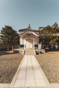 Exterior of building against clear sky