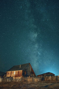 House against sky at night