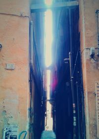 Narrow alley in city