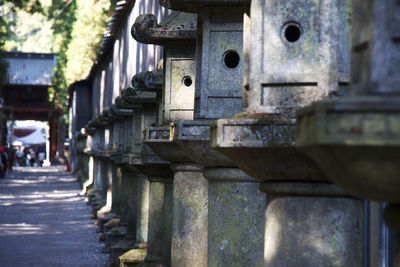 Close-up of old metal structure