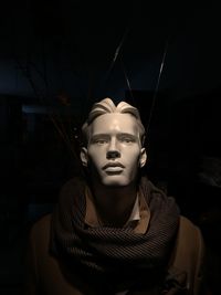 Portrait of mannequin at store
