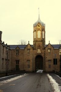 Church against clear sky