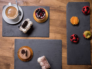 Directly above shot of food on table