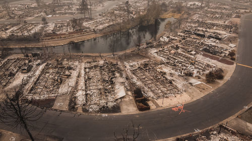 Fire destroys trailer park and flips peoples lives upside down after fire had blown through town