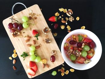 Close-up of served food in plate