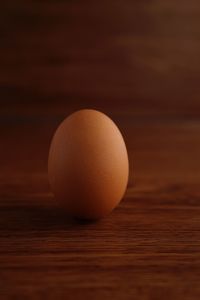 High angle view of egg on table