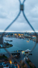 High angle view of amsterdam city at waterfront