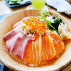 Close-up of seafood in plate