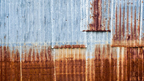 Full frame shot of old rusty metal