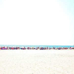 View of people on beach