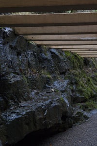 Close-up of water flowing through rocks