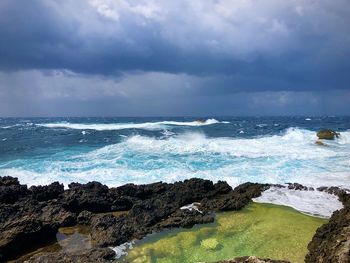 Scenic view of sea against sky