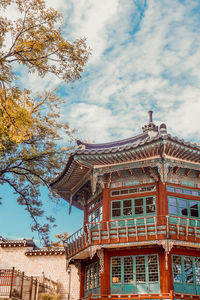 Low angle view of building against sky