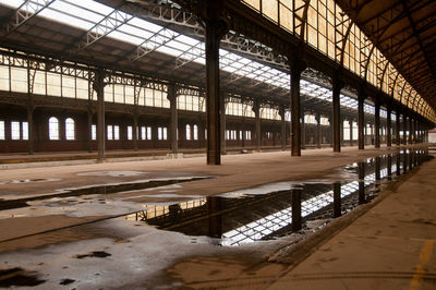 Interior of abandoned railroad station