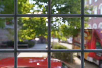 Close-up of glass window