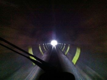 View of road at night